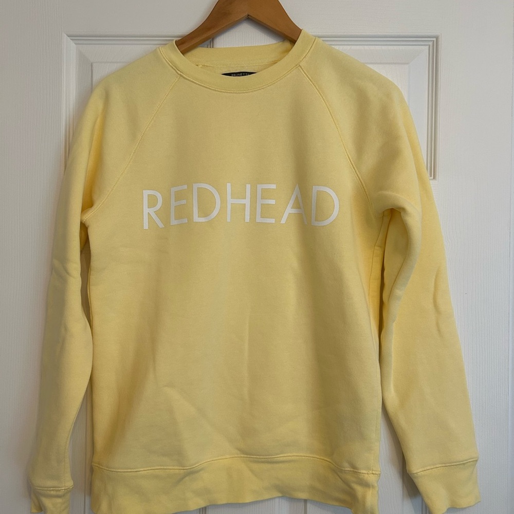 Brunette the label - RedHead Light Yellow Crewneck Sweater, size XS/S